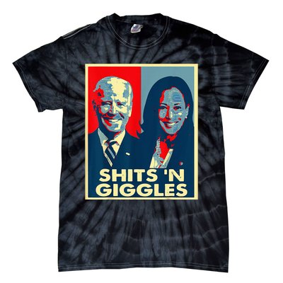 Anti Biden Harris Shits N Giggles Political Tie-Dye T-Shirt