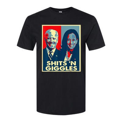 Anti Biden Harris Shits N Giggles Political Softstyle CVC T-Shirt