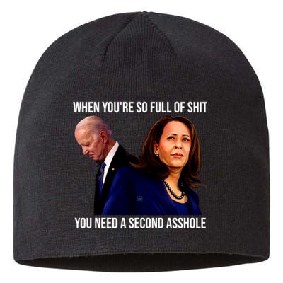 Biden Shirt Funny Anti Biden Harris Design Sustainable Beanie