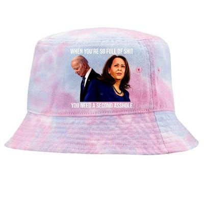 Biden Shirt Funny Anti Biden Harris Design Tie-Dyed Bucket Hat