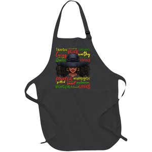 African Black History African American Ladies Juneteenth Full-Length Apron With Pockets