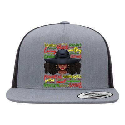 African Black History African American Ladies Juneteenth Flat Bill Trucker Hat