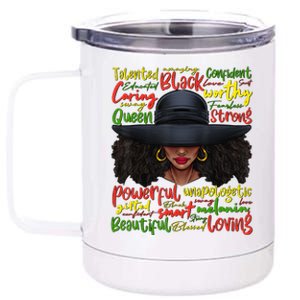 African Black History African American Ladies Juneteenth 12 oz Stainless Steel Tumbler Cup