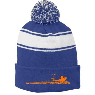 Archery Bow Hunter Deer Mule Elk Bow Hunting Accessories Stripe Pom Pom Beanie