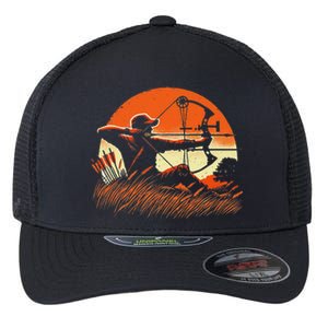 Archery Bow Hunter Deer Mule Elk Bow Hunting Flexfit Unipanel Trucker Cap