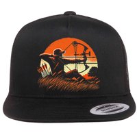 Archery Bow Hunter Deer Mule Elk Bow Hunting Flat Bill Trucker Hat