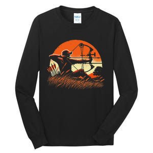 Archery Bow Hunter Deer Mule Elk Bow Hunting Tall Long Sleeve T-Shirt