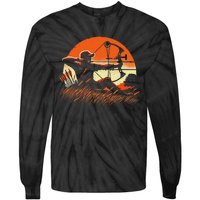 Archery Bow Hunter Deer Mule Elk Bow Hunting Tie-Dye Long Sleeve Shirt