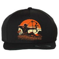 Archery Bow Hunter Deer Mule Elk Bow Hunting Wool Snapback Cap