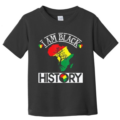 Am Black History Patriotic African American Juneteenth Afro Toddler T-Shirt