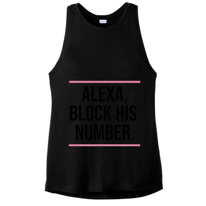 Alexa Block His Number Ladies PosiCharge Tri-Blend Wicking Tank