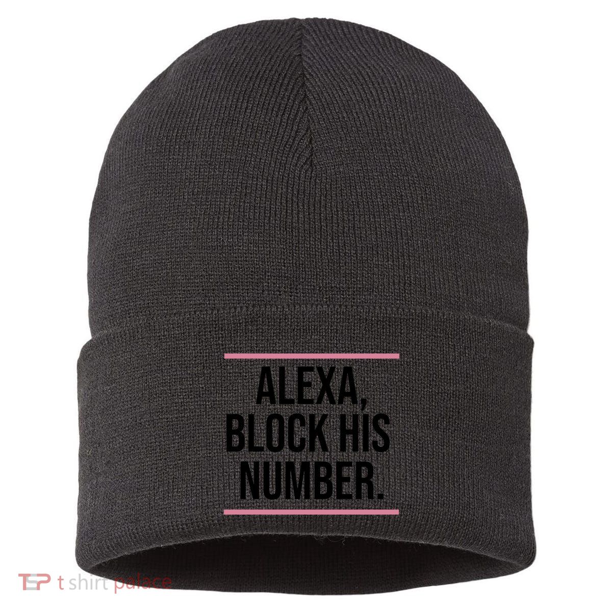 Alexa Block His Number Sustainable Knit Beanie