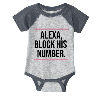 Alexa Block His Number Infant Baby Jersey Bodysuit