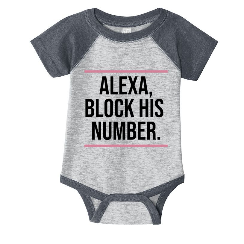 Alexa Block His Number Infant Baby Jersey Bodysuit