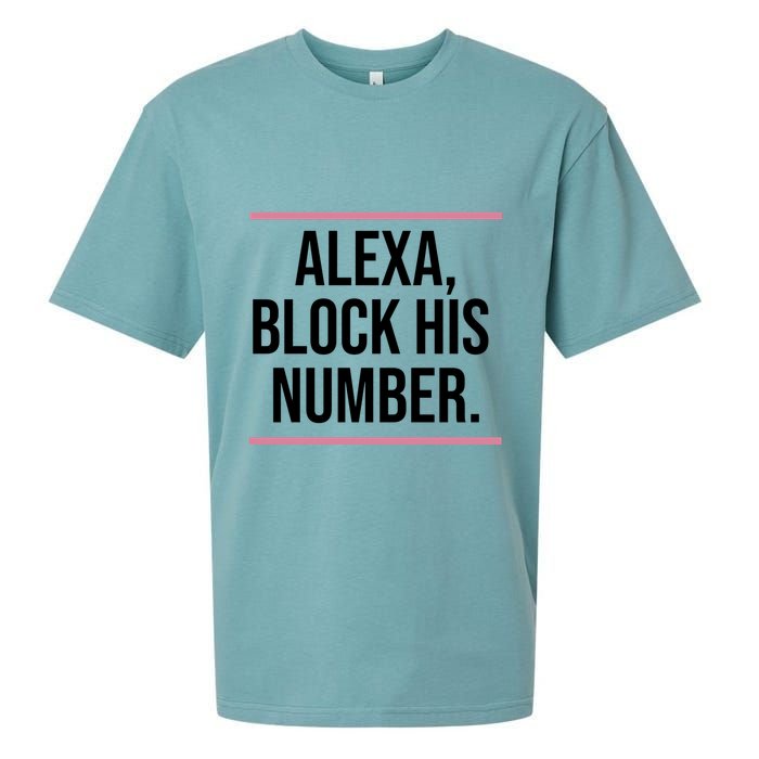 Alexa Block His Number Sueded Cloud Jersey T-Shirt