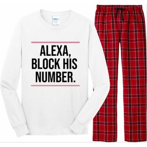 Alexa Block His Number Long Sleeve Pajama Set