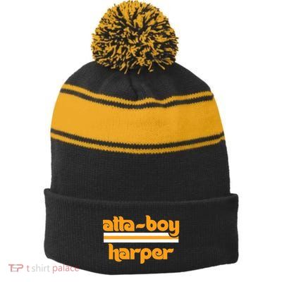 Atta Boy Harper Trending Atta Boy Harper Stripe Pom Pom Beanie