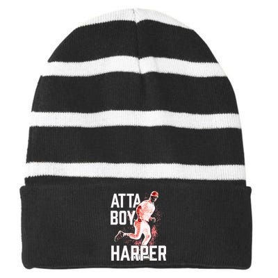 Atta Boy Harper Trending Atta Boy Harper Striped Beanie with Solid Band