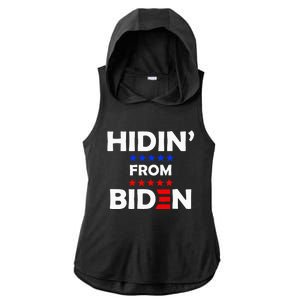 Anti Biden Hidin From Biden Ladies PosiCharge Tri-Blend Wicking Draft Hoodie Tank