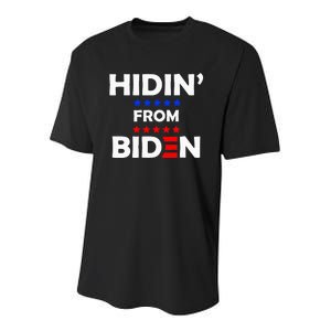 Anti Biden Hidin From Biden Youth Performance Sprint T-Shirt