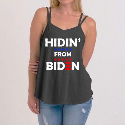 Anti Biden Hidin From Biden Women's Strappy Tank