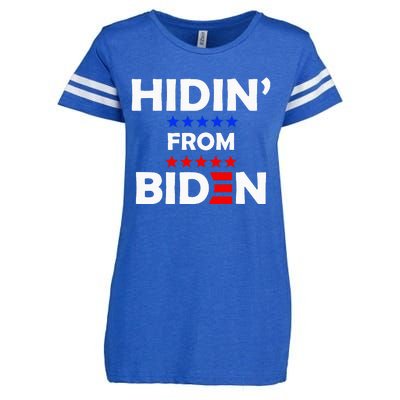 Anti Biden Hidin From Biden Enza Ladies Jersey Football T-Shirt