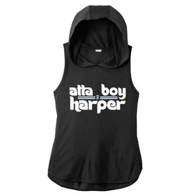 Atta Boy Harper Trending Atta Boy Harper Ladies PosiCharge Tri-Blend Wicking Draft Hoodie Tank