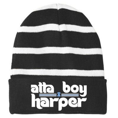 Atta Boy Harper Trending Atta Boy Harper Striped Beanie with Solid Band