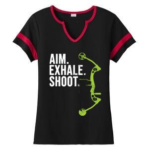 Archery Bow Hunting Shirts Aim Exhale Shoot Ladies Halftime Notch Neck Tee