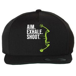 Archery Bow Hunting Shirts Aim Exhale Shoot Wool Snapback Cap