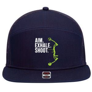 Archery Bow Hunting Shirts Aim Exhale Shoot 7 Panel Mesh Trucker Snapback Hat