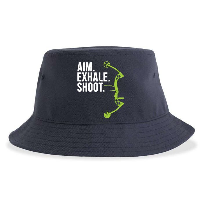 Archery Bow Hunting Shirts Aim Exhale Shoot Sustainable Bucket Hat