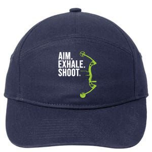 Archery Bow Hunting Shirts Aim Exhale Shoot 7-Panel Snapback Hat