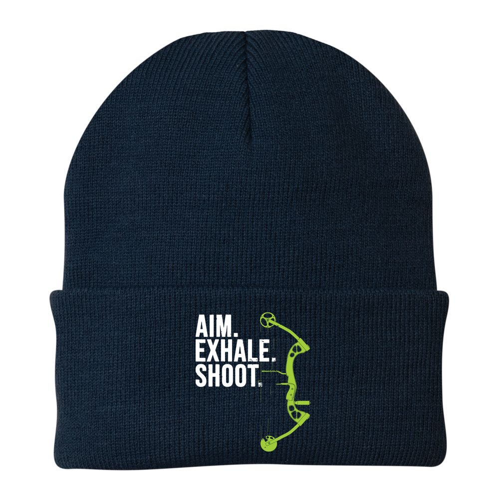 Archery Bow Hunting Shirts Aim Exhale Shoot Beanie