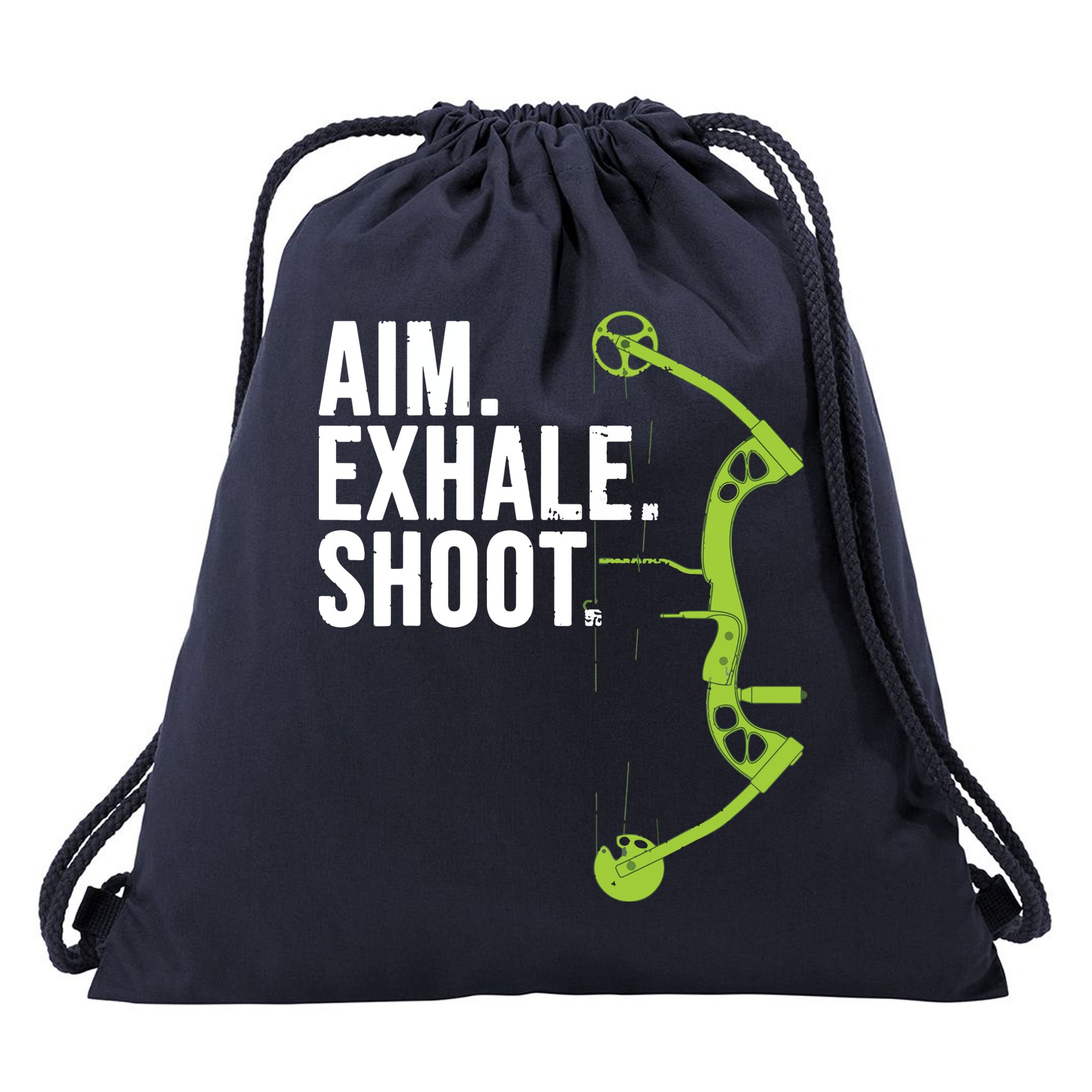 Archery Bow Hunting Shirts Aim Exhale Shoot Drawstring Bag