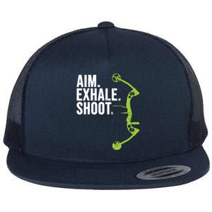 Archery Bow Hunting Shirts Aim Exhale Shoot Flat Bill Trucker Hat