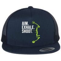 Archery Bow Hunting Shirts Aim Exhale Shoot Flat Bill Trucker Hat