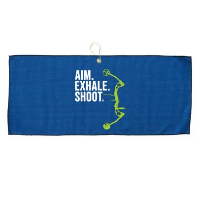 Archery Bow Hunting Shirts Aim Exhale Shoot Large Microfiber Waffle Golf Towel