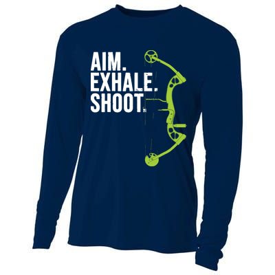 Archery Bow Hunting Shirts Aim Exhale Shoot Cooling Performance Long Sleeve Crew