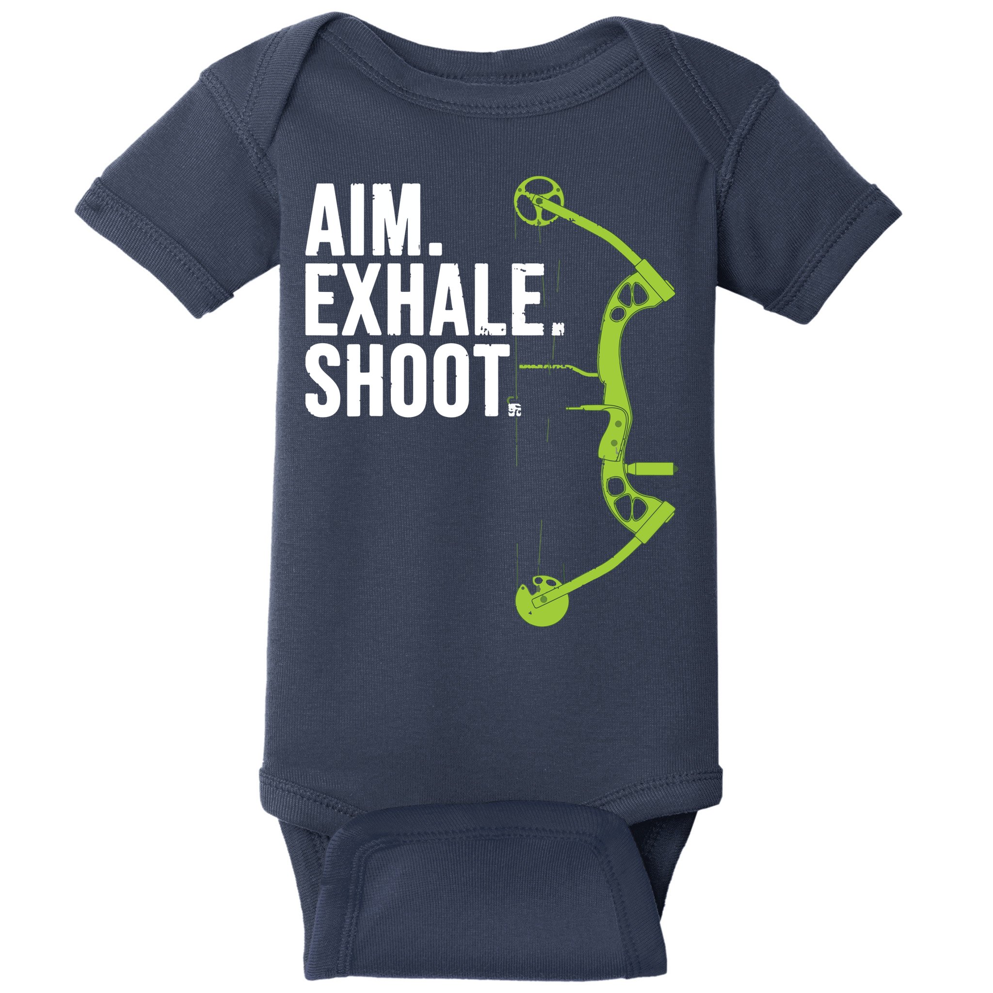 Archery Bow Hunting Shirts Aim Exhale Shoot Baby Bodysuit