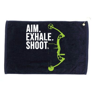 Archery Bow Hunting Shirts Aim Exhale Shoot Grommeted Golf Towel