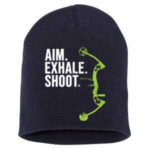 Archery Bow Hunting Shirts Aim Exhale Shoot Short Acrylic Beanie