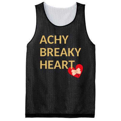 Achy Breaky Heart Gift For Music Lovers Mesh Reversible Basketball Jersey Tank