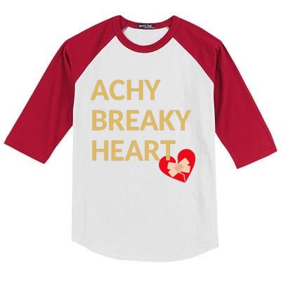 Achy Breaky Heart Gift For Music Lovers Kids Colorblock Raglan Jersey