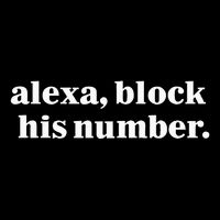 Alexa Block His Number Drawstring Bag