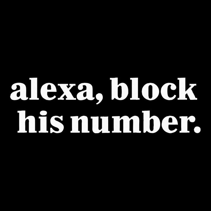 Alexa Block His Number Drawstring Bag