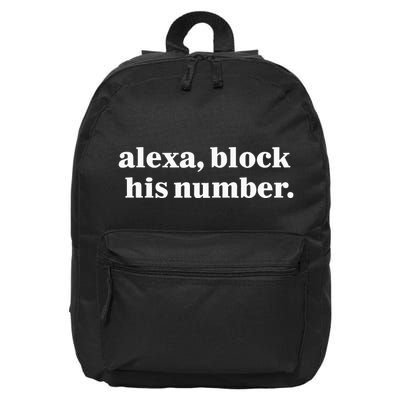 Alexa Block His Number 16 in Basic Backpack