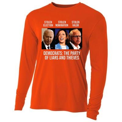 Anti Biden Harris Walz Cooling Performance Long Sleeve Crew