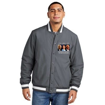 Anti Biden Harris Walz Insulated Varsity Jacket