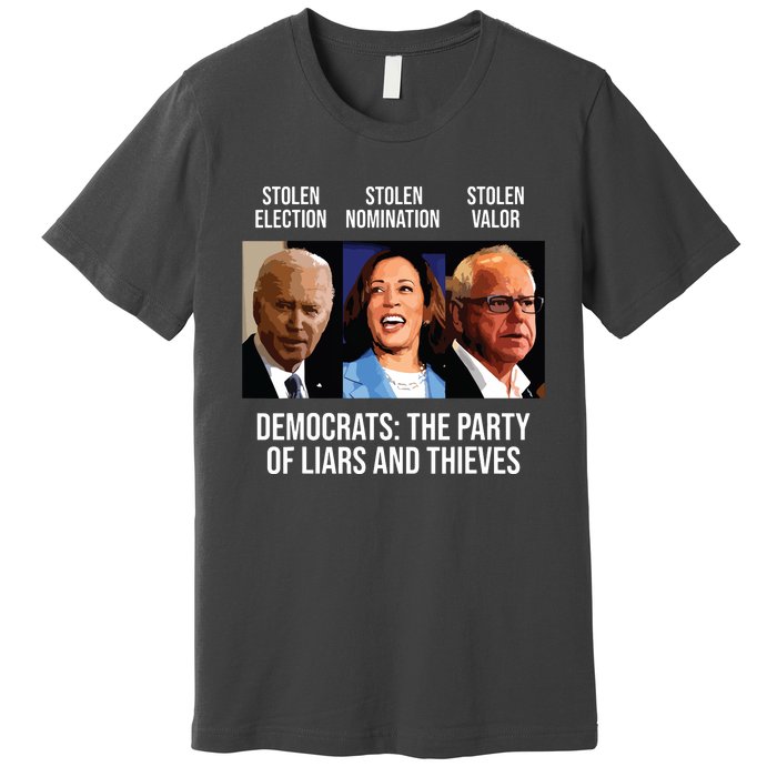 Anti Biden Harris Walz Premium T-Shirt